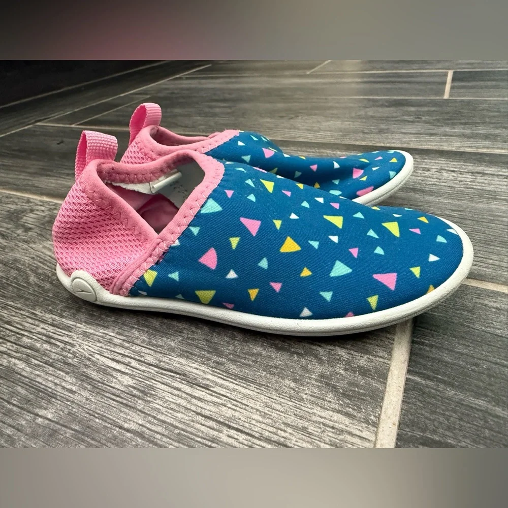 Speedo Toddler Aqua and Pink Patterned Water Shoes